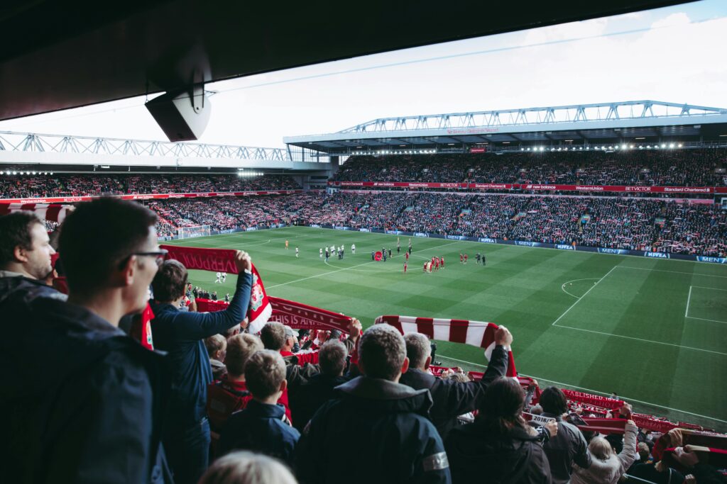 live sports on IPTV in 2025 Football match with a live audience, just like watching live sports on IPTV in 2025 from home