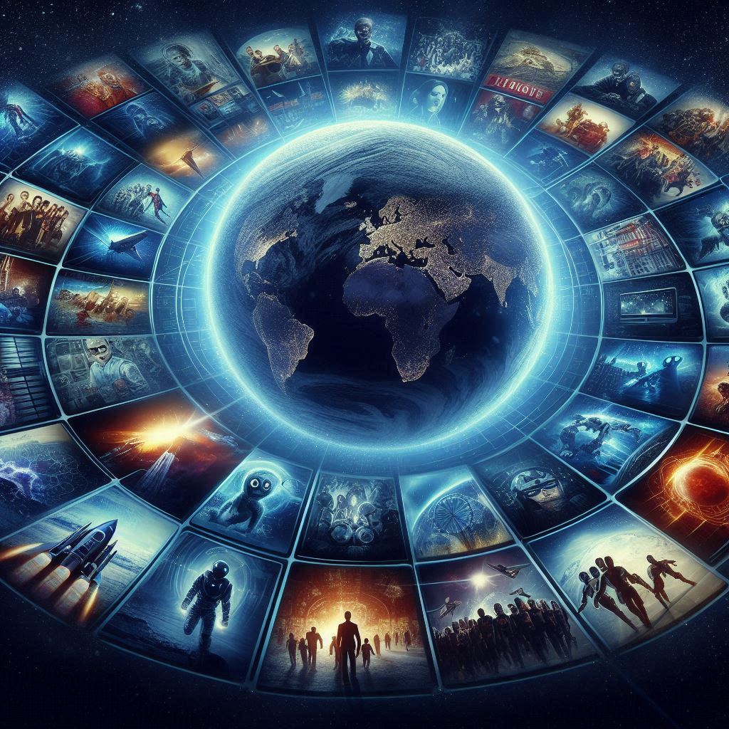 Selection of Movies on Screen